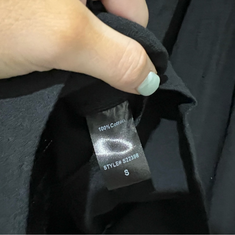 Black Mini Shirt Dress - Picture 8 of 9
